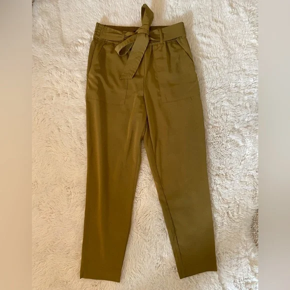 Dynamite Olive Green High-Waisted trousers with Belt – XS - Picture 3 of 6